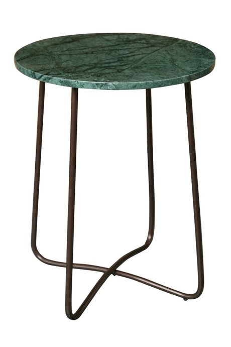 Green Round Marble End Table | Dutchbone Emerald | DutchFurniture.com