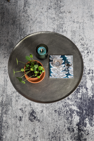 Round Pedestal End Table | Dutchbone Brute | Oroa.com