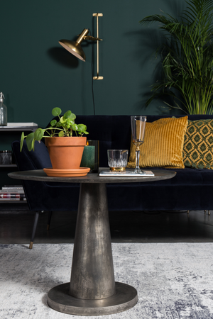 Round Pedestal End Table | Dutchbone Brute | Oroa.com