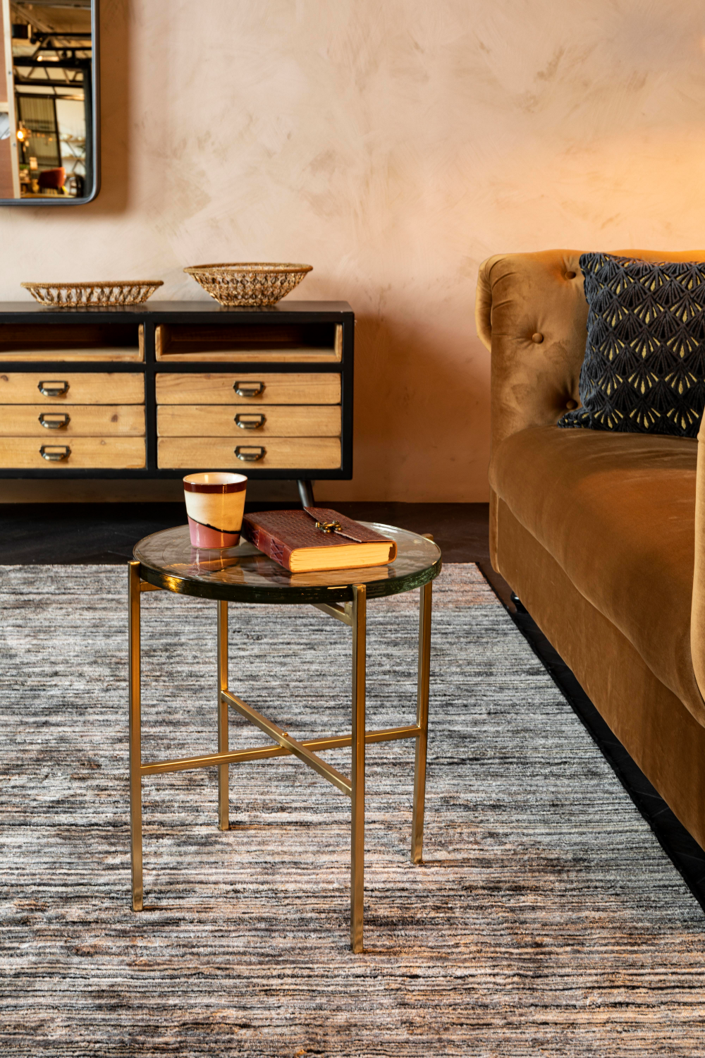 Casted Glass Side Table | Dutchbone Vidrio | OROA.com