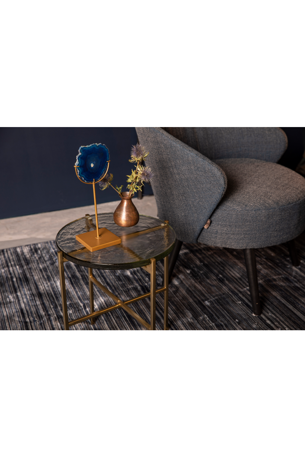 Casted Glass Side Table | Dutchbone Vidrio | OROA.com