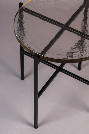 Casted Glass Side Table | Dutchbone Vidrio | OROA.com