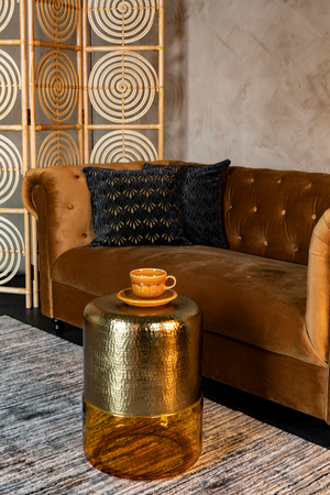 Tinted Glass Base Side Table | Dutchbone Cave | OROA.com