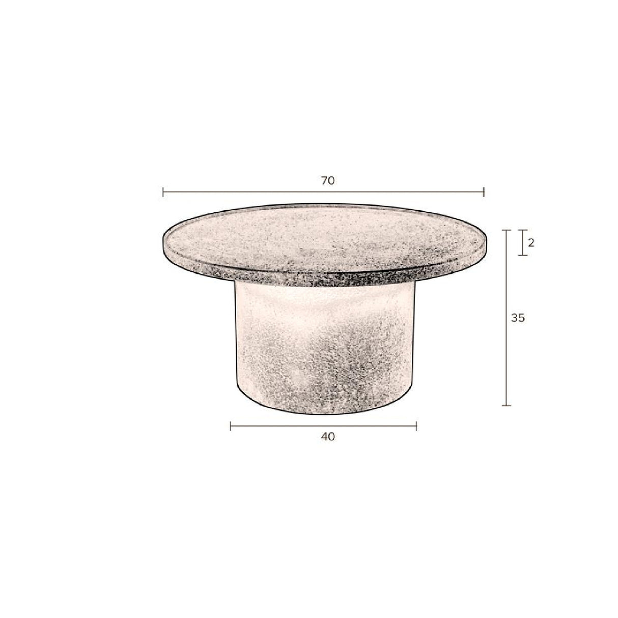   Round Black Coffee Table | Oroa.com