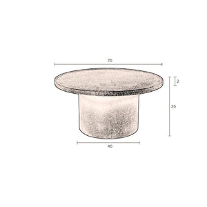   Round Black Coffee Table | Oroa.com
