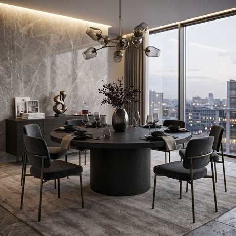   Round Black Coffee Table | Oroa.com