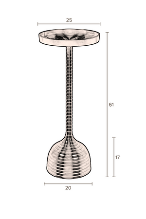 Black Aluminum Pedestal Side Table | Dutchbone Turner | OROA.com
