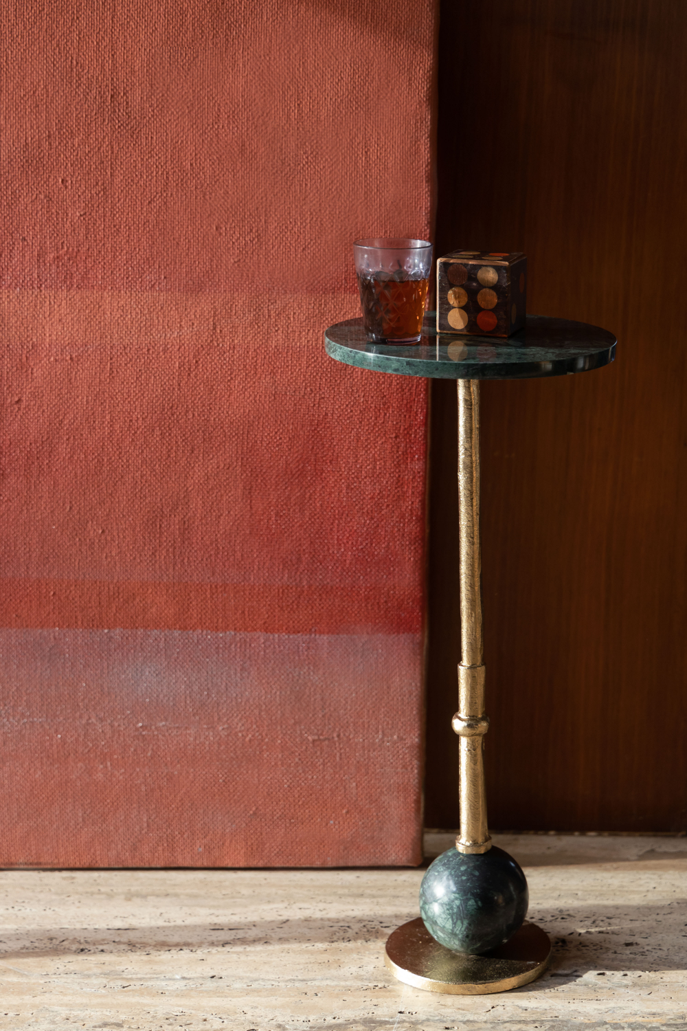 Marble Pedestal Side Table | Dutchbone Everest | OROA.com