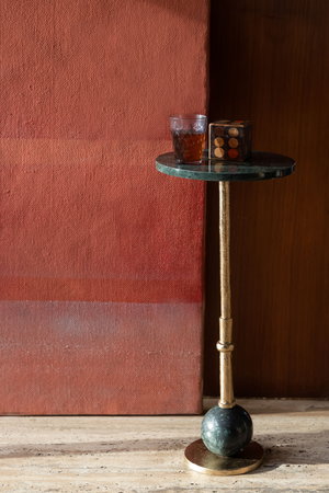 Marble Pedestal Side Table | Dutchbone Everest | OROA.com