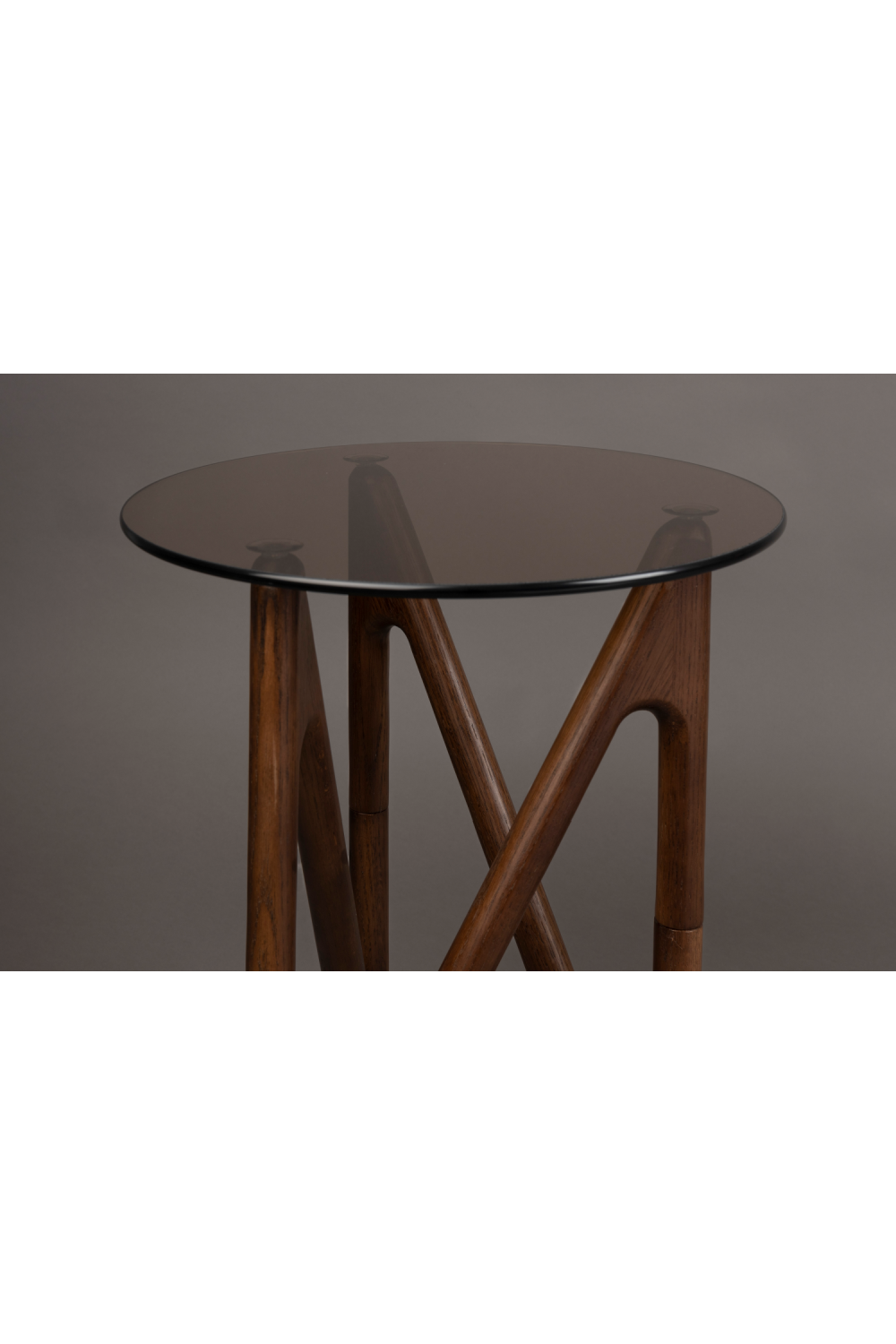 Round Glass Retro Side Table | Dutchbone Naia | OROA.com