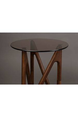 Round Glass Retro Side Table | Dutchbone Naia | OROA.com