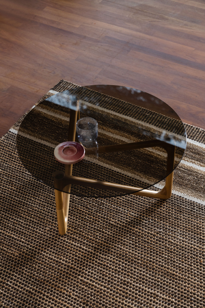 Round Glass Retro Coffee Table | Dutchbone Naia | OROA.com