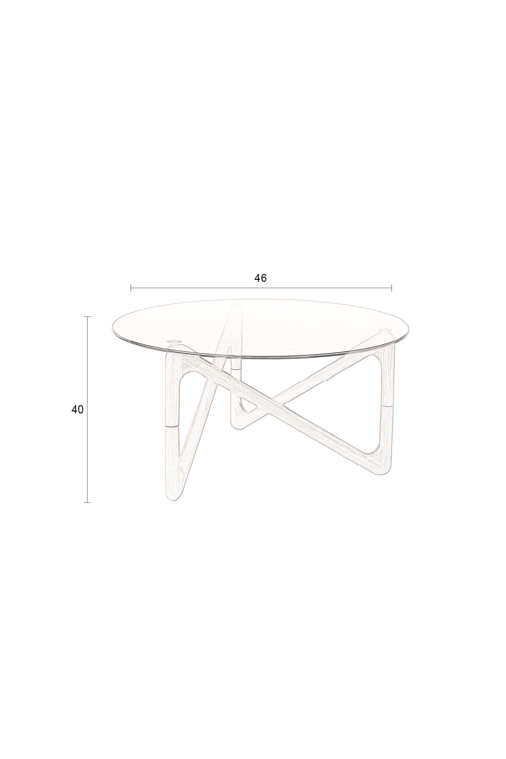 Round Glass Retro Coffee Table | Dutchbone Naia | OROA.com