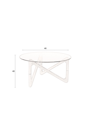 Round Glass Retro Coffee Table | Dutchbone Naia | OROA.com