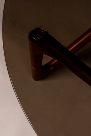 Round Glass Retro Coffee Table | Dutchbone Naia | OROA.com