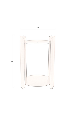 Powder Coated Steel Side Table | Dutchbone Navagio | OROA.com