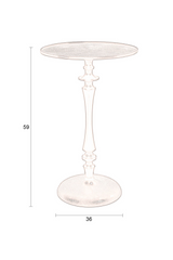 Black Pedestal Side Table | Dutchbone Odessa | OROA.com