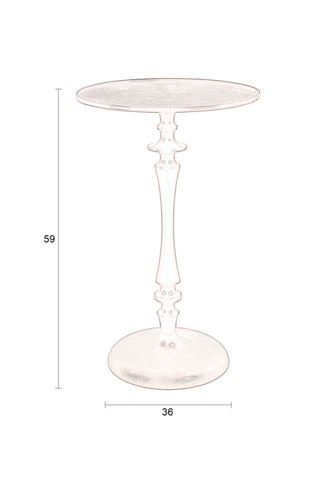 Black Pedestal Side Table | Dutchbone Odessa | OROA.com