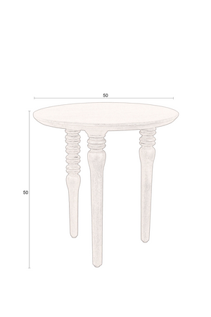 Mango Wood Side Table | Dutchbone Cove | OROA.com