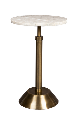 Gold Pedestal Side Table | Dutchbone Sana | OROA.com