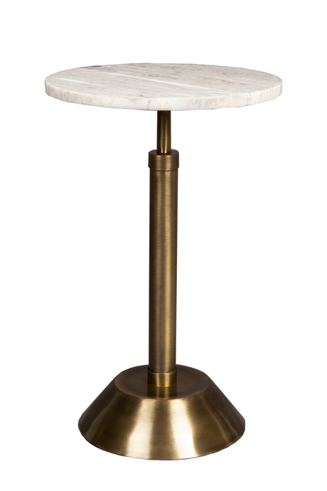 Gold Pedestal Side Table | Dutchbone Sana | OROA.com