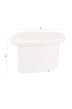 Organic-Shaped Beige Side Table | Dutchbone Veda | OROA.com