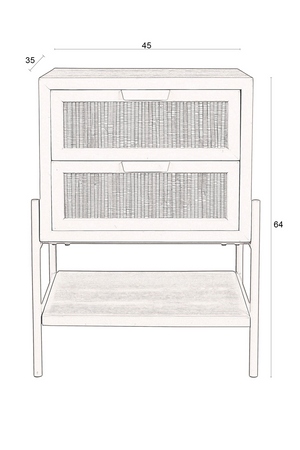 Rattan Bedside Table | Dutchbone Yasu | OROA.com