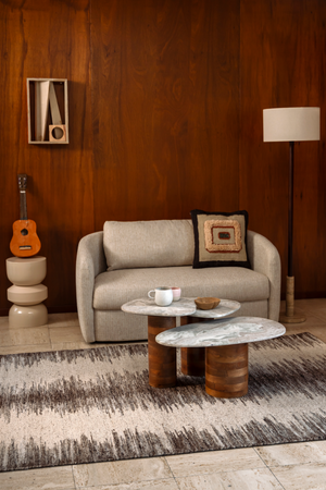 Marble Pedestal Side Tables (3) | Dutchbone Suki | OROA.com