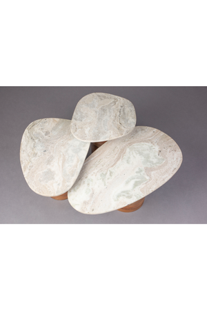 Marble Pedestal Side Tables (3) | Dutchbone Suki | OROA.com