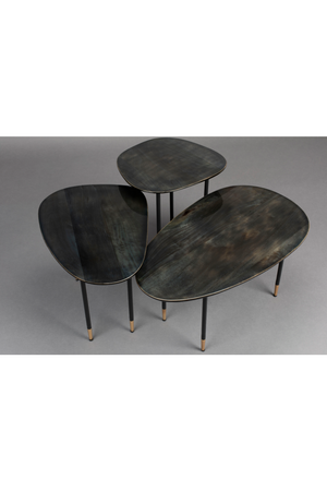 Black Iron Side Table Set (3) | Dutchbone Phyllis | OROA.com