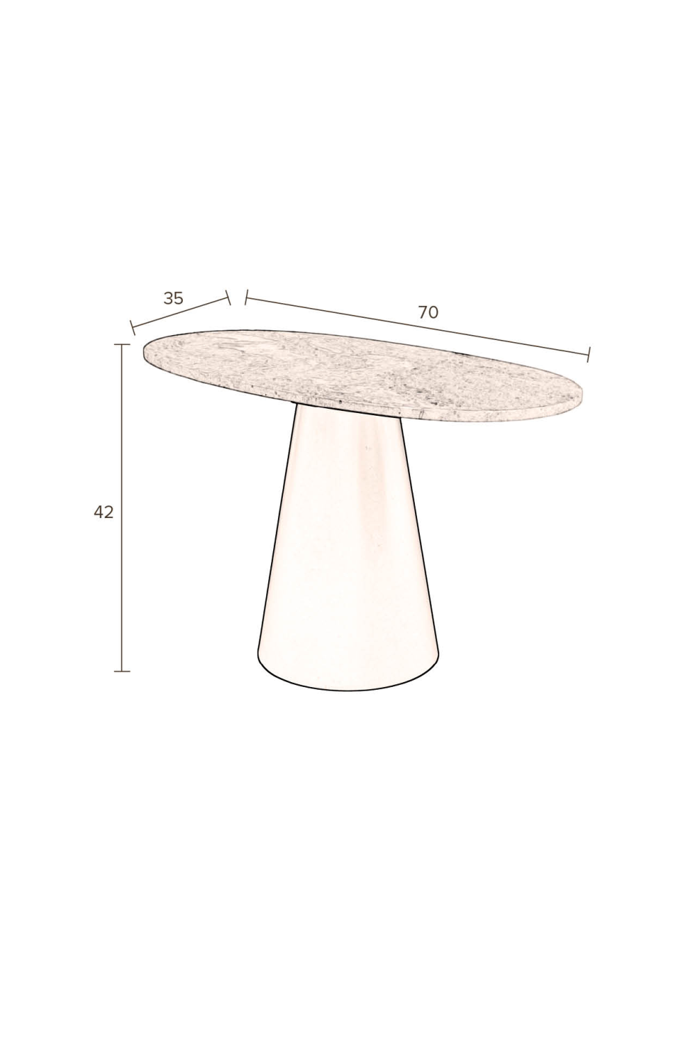 Solid Marble Coffee Table | Dutchbone Jared  | OROA.com