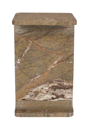 Brown Marble Square Side Table | Dutchbone Satpura | OROA.com