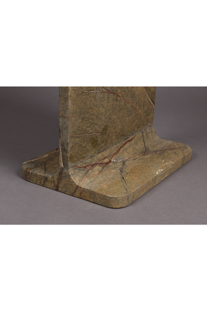 Brown Marble Square Side Table | Dutchbone Satpura | OROA.com