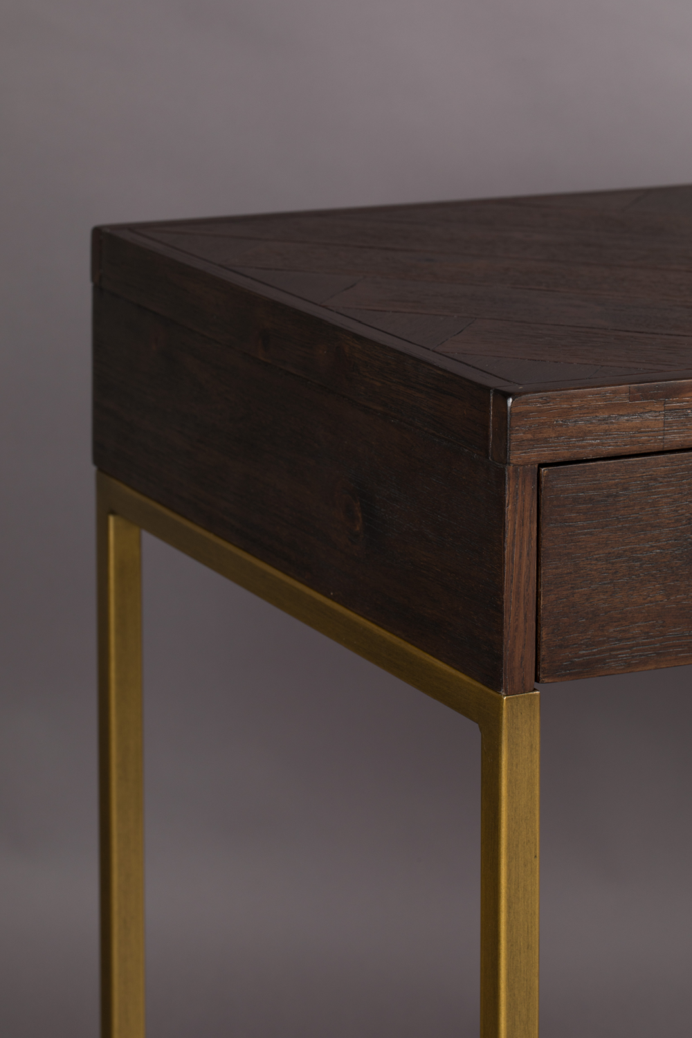 Vintage Herringbone Pattern Console Table | Dutchbone Class | Oroa.com