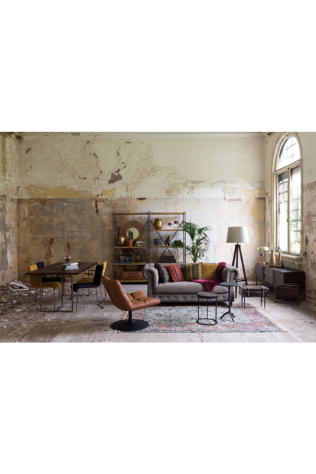 Brown Pedestal Accent Chair | Dutchbone Bar | OROA.com