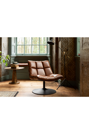 Brown Pedestal Accent Chair | Dutchbone Bar | OROA.com