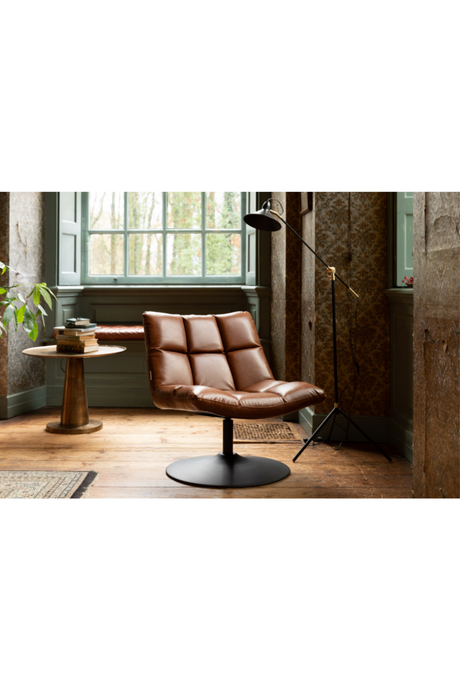 Brown Pedestal Accent Chair | Dutchbone Bar | OROA.com