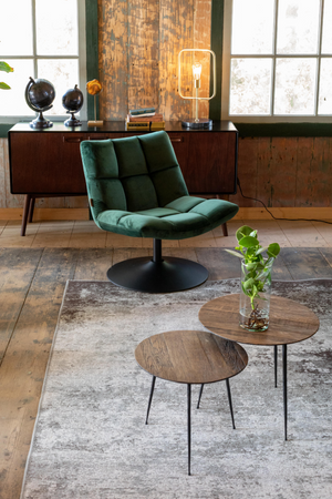 Velvet Pedestal Accent Chair | Dutchbone Bar | Oroa.com