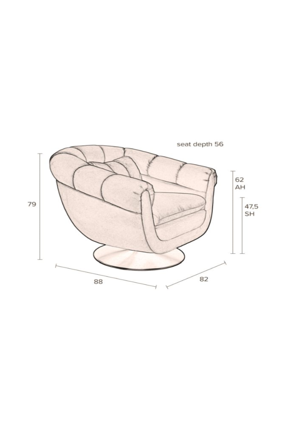Camel Swivel Lounge Chair | Dutchbone Member |  Oroa.com