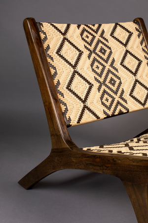 Tribal Pattern Lounge Chair | Dutchbone Landa | OROA.com