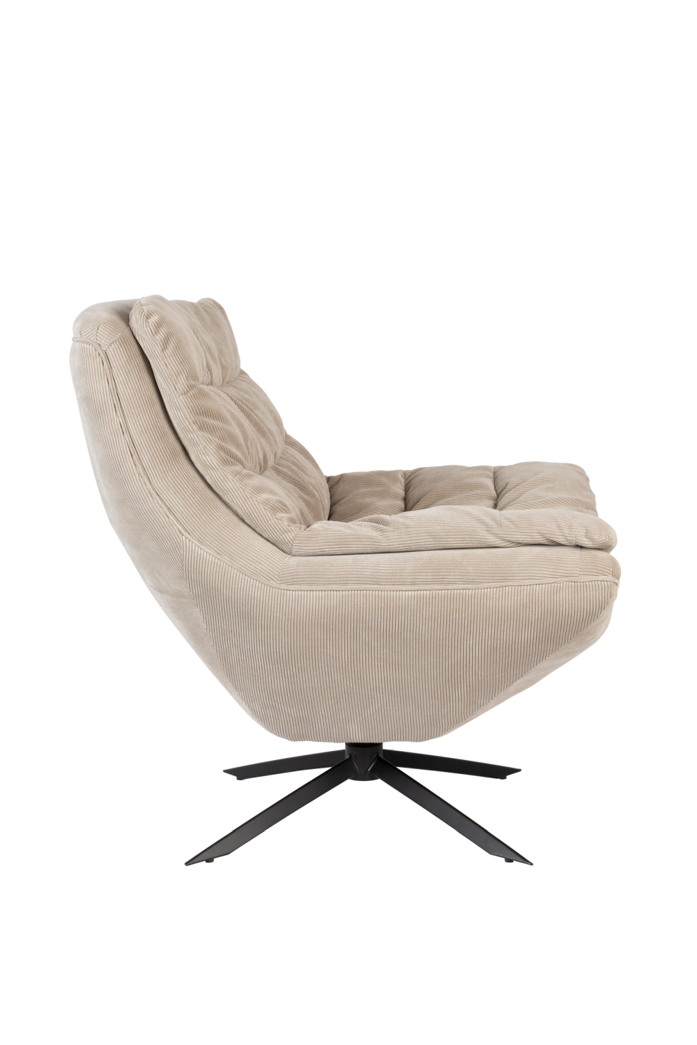 Upholstered Swivel Lounge Chair | Dutchbone Vince | OROA.com