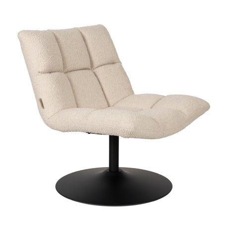   White Boucle Swivel Lounge Chair | Oroa.com