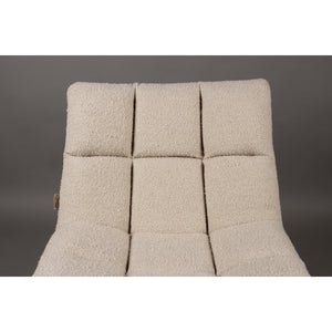   White Boucle Swivel Lounge Chair | Oroa.com