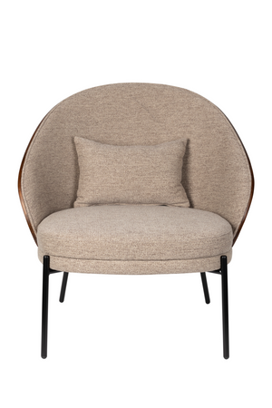 Beige Fabric Lounge Chair | Dutchbone Rodin | OROA.com