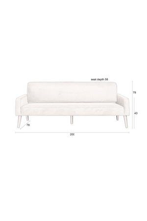 Beige Ribcord Sofa | Dutchbone Preston | OROA.com