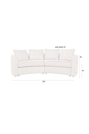 Modern Curved Sofa | Dutchbone Fernon | OROA.com