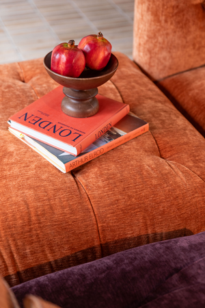 Orange Velvet Sofa | Dutchbone Giada | Oroa.com