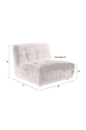 Velvet Modular 1-Seater Sofa | Dutchbone Giada | OROA.com