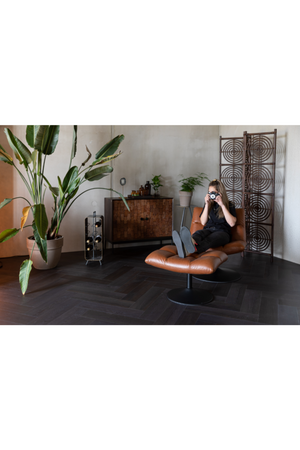 Pedestal Base Padded Hocker | Dutchbone Bar | Oroa.com