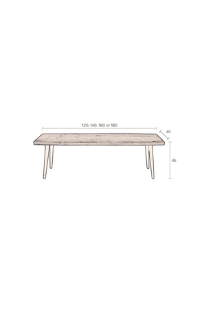 Walnut Dining Bench | Dutchbone Alagon | Oroa.com
